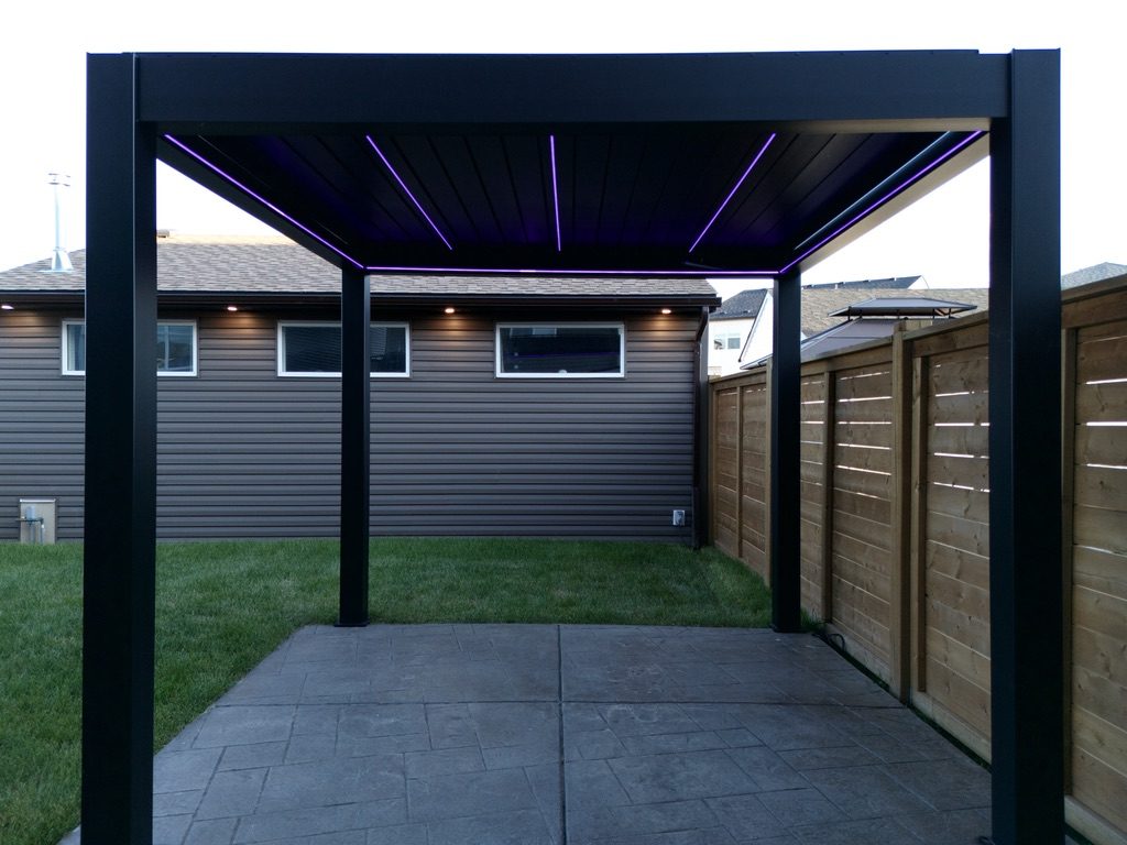 Modern apartment building with balconies